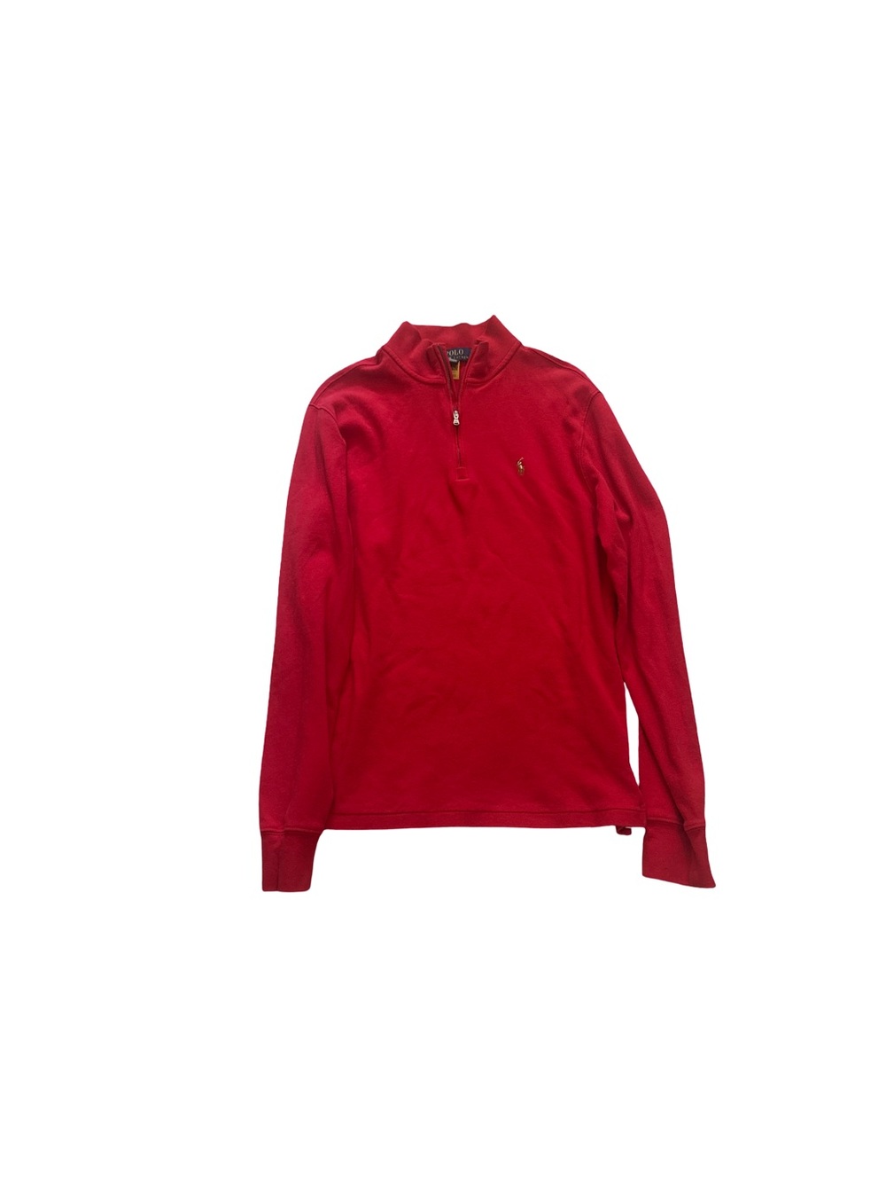Polo by Ralph Lauren Red Quarter-Zip Sweater